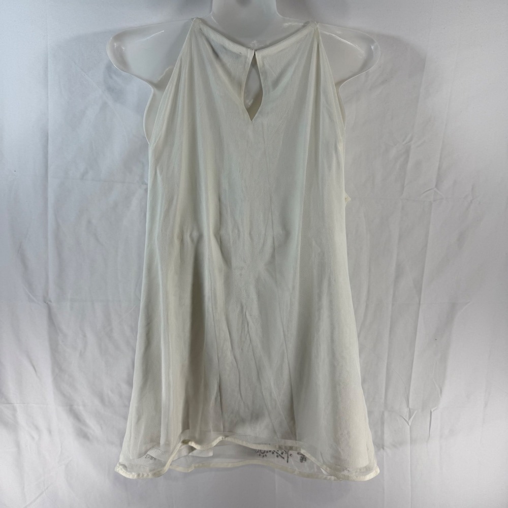 White House Black Market Ecru Beaded Leaf Date Top NWT 570251724 Small - Picture 4 of 9